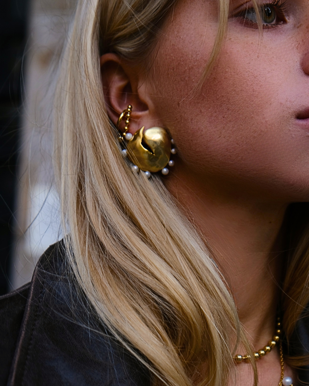 Two  Luna Pearl Earrings