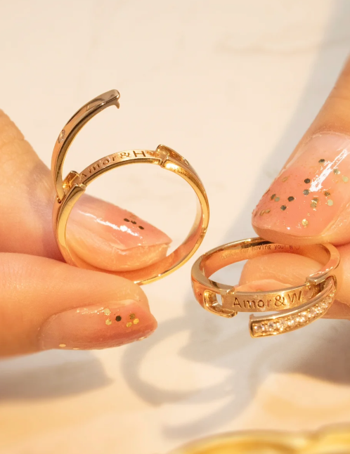 Purely customized couple rings