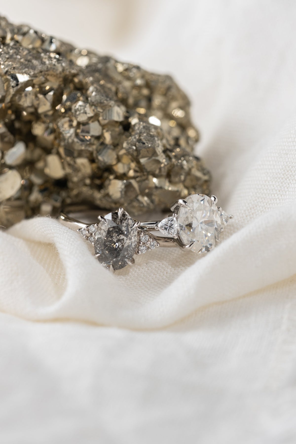 Oval Moissanite Engagement Ring, Zoe Setting