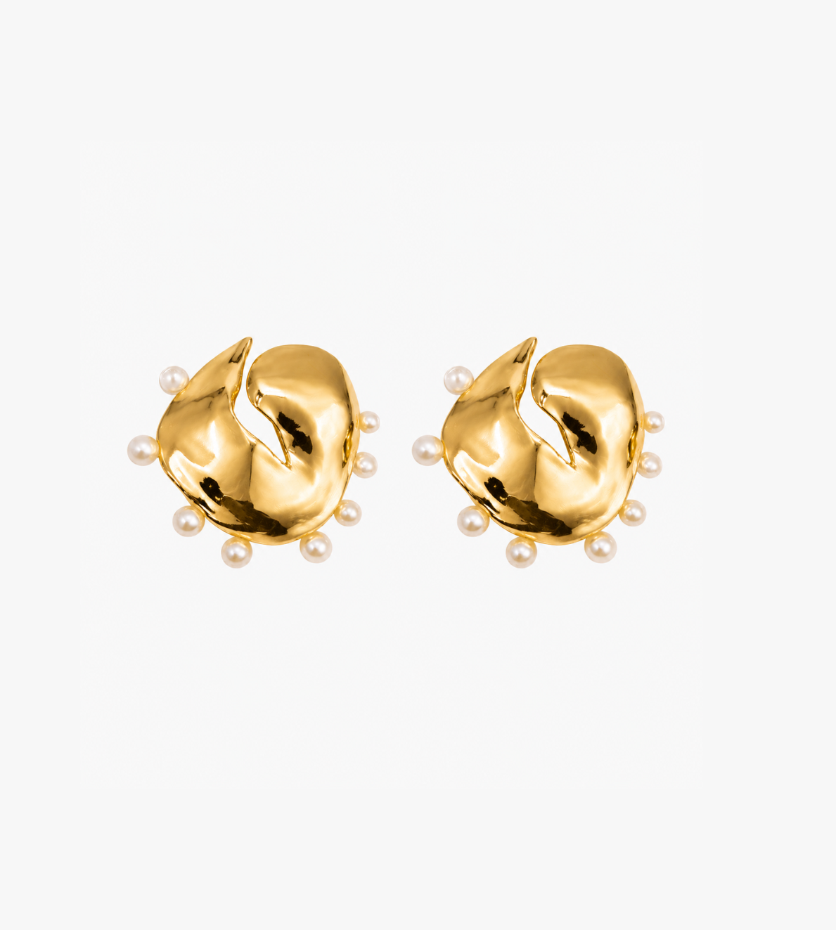 Two  Luna Pearl Earrings