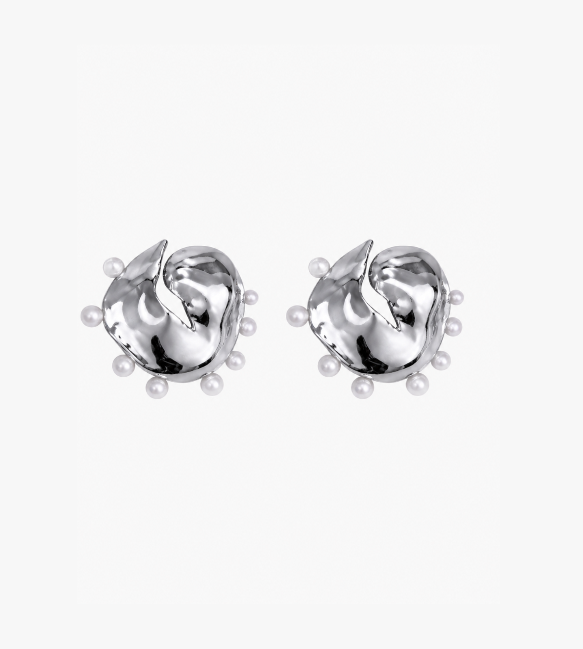 Two  Luna Pearl Earrings