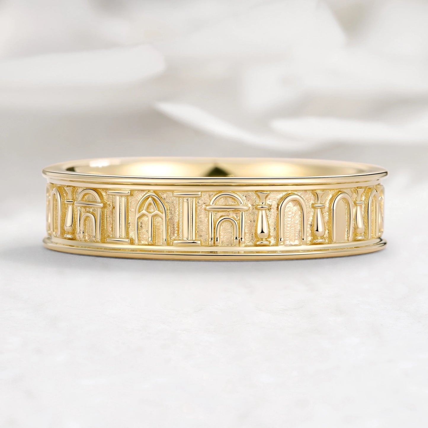 Gothic Cathedral Inspired Men's Wedding Band