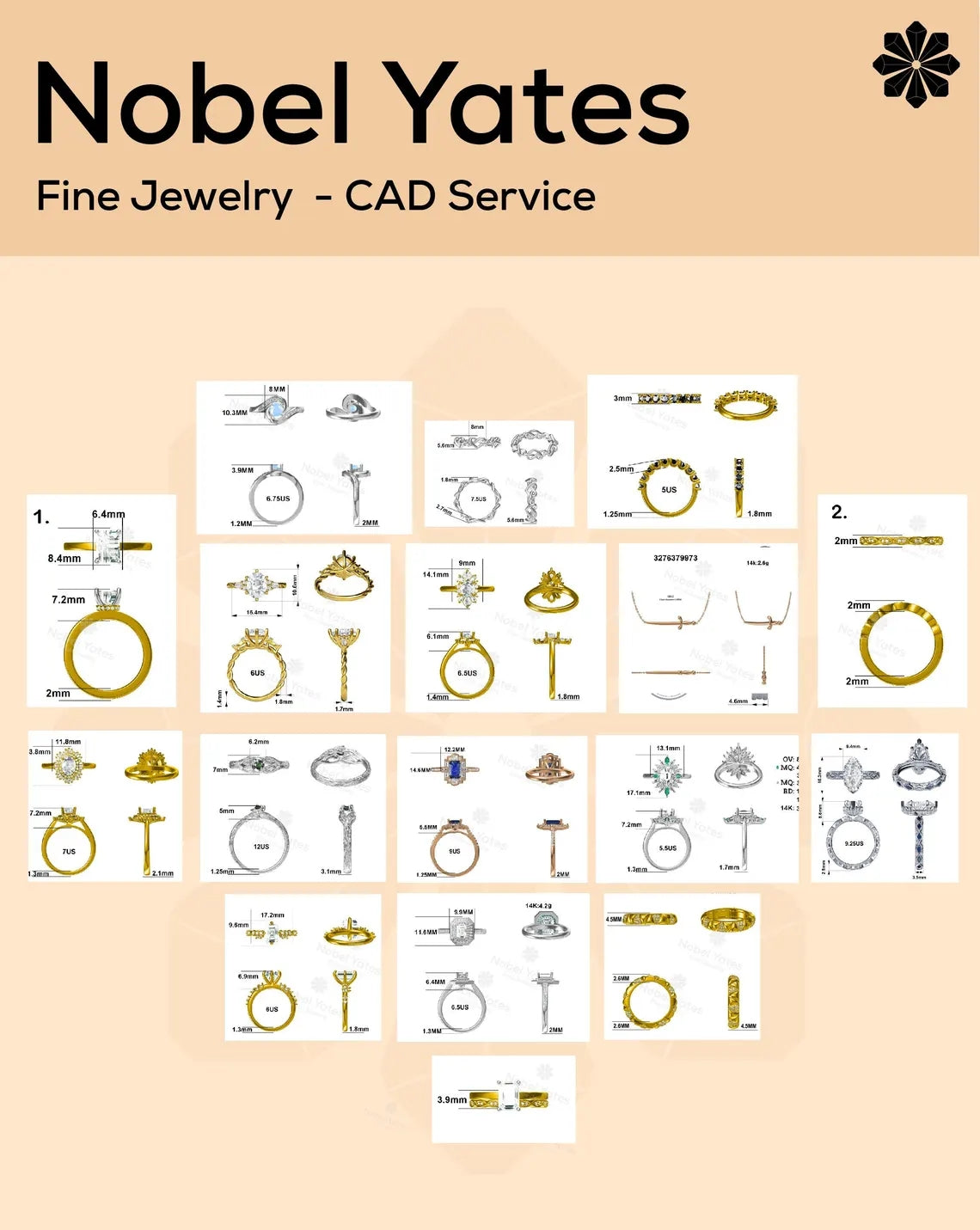 Custom Ring Service-Custom Personalized Ring, CAD Service, Jewelry Gemstone Replacement, Duplicate OR Matching Bands, Custom Birthstone Ring
