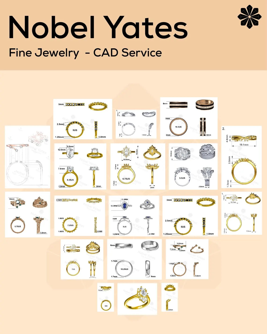 Custom Ring Service-Custom Personalized Ring, CAD Service, Jewelry Gemstone Replacement, Duplicate OR Matching Bands, Custom Birthstone Ring