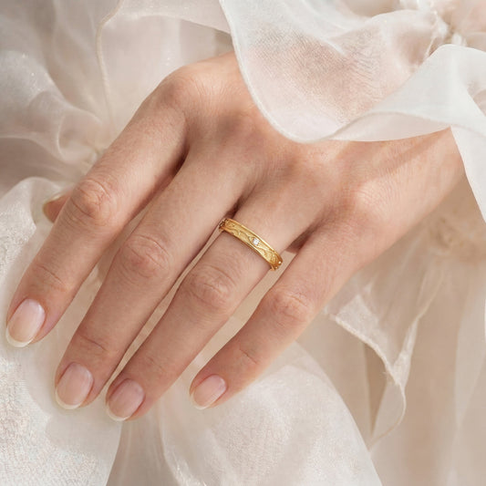 3MM Vine Branch Minimalist Wedding Band