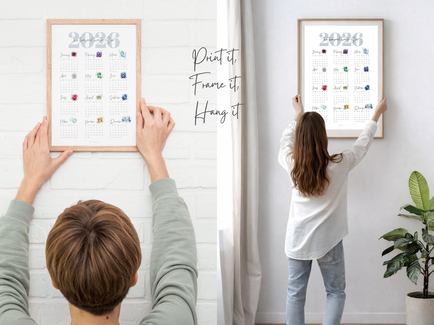 2026 Birthstone Calendar Printable