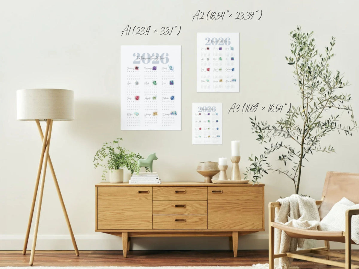 2026 Birthstone Calendar Printable
