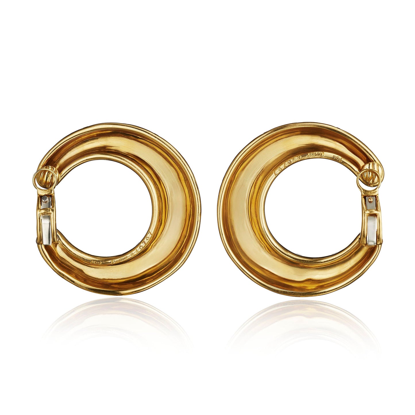 Cartier Paris Tiger Stripe Hoop Earrings