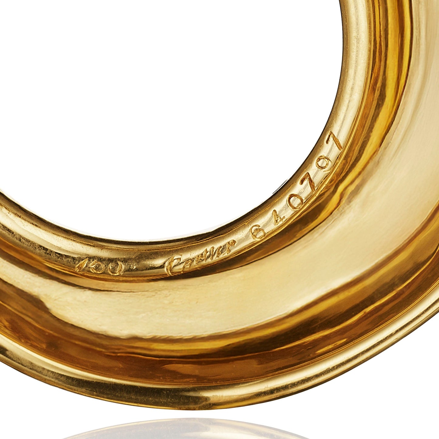 Cartier Paris Tiger Stripe Hoop Earrings