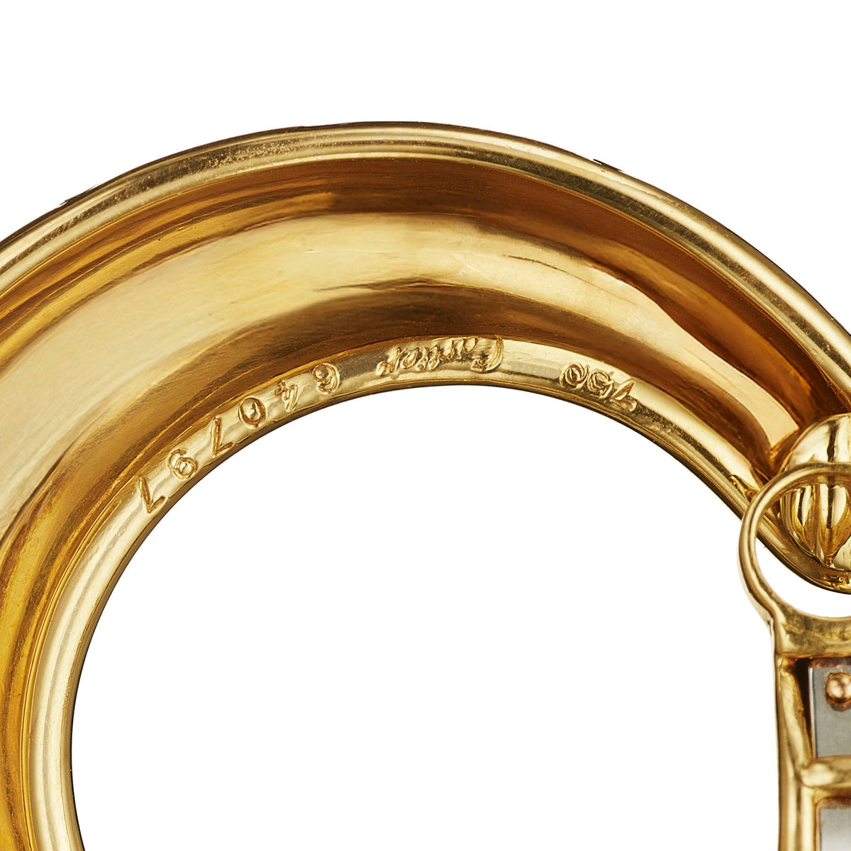Cartier Paris Tiger Stripe Hoop Earrings