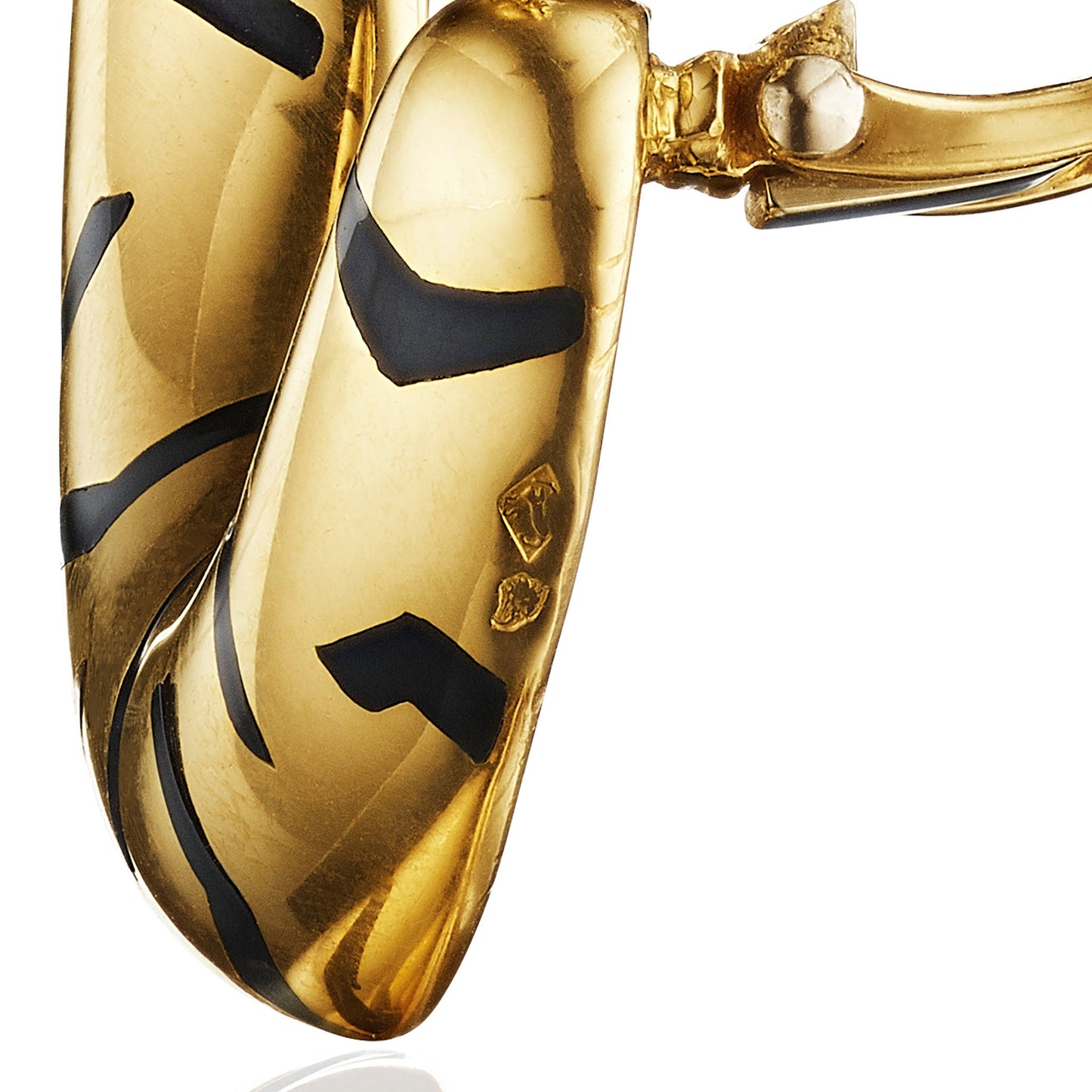 Cartier Paris Tiger Stripe Hoop Earrings