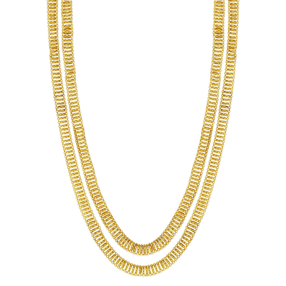 Georgian Long Chain 18K Gold Necklace