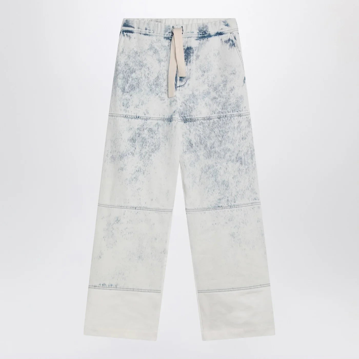 Dries Van Noten - Light blue jeans with drawstring