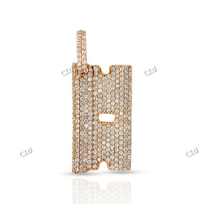 VVS Moissanite Silver Iced Out Rose Gold Plated Pendant