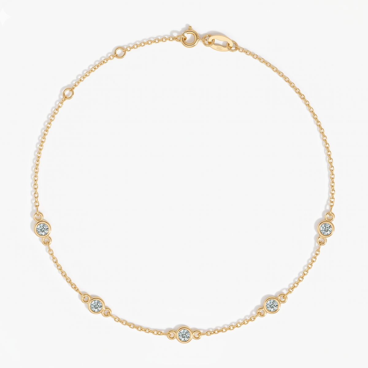 The Five Station Bracelet | Cable Chain