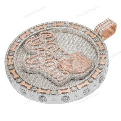 Two Tone Pat Lover Diamond  Bum Bum Pendant
