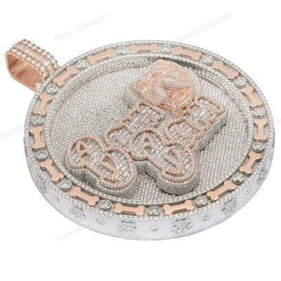 Two Tone Pat Lover Diamond  Bum Bum Pendant
