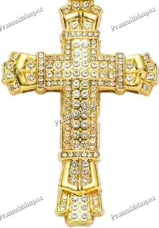 Antique Cross Design 925 Silver Men's Hip Hop Pendant