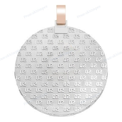Two Tone Pat Lover Diamond  Bum Bum Pendant