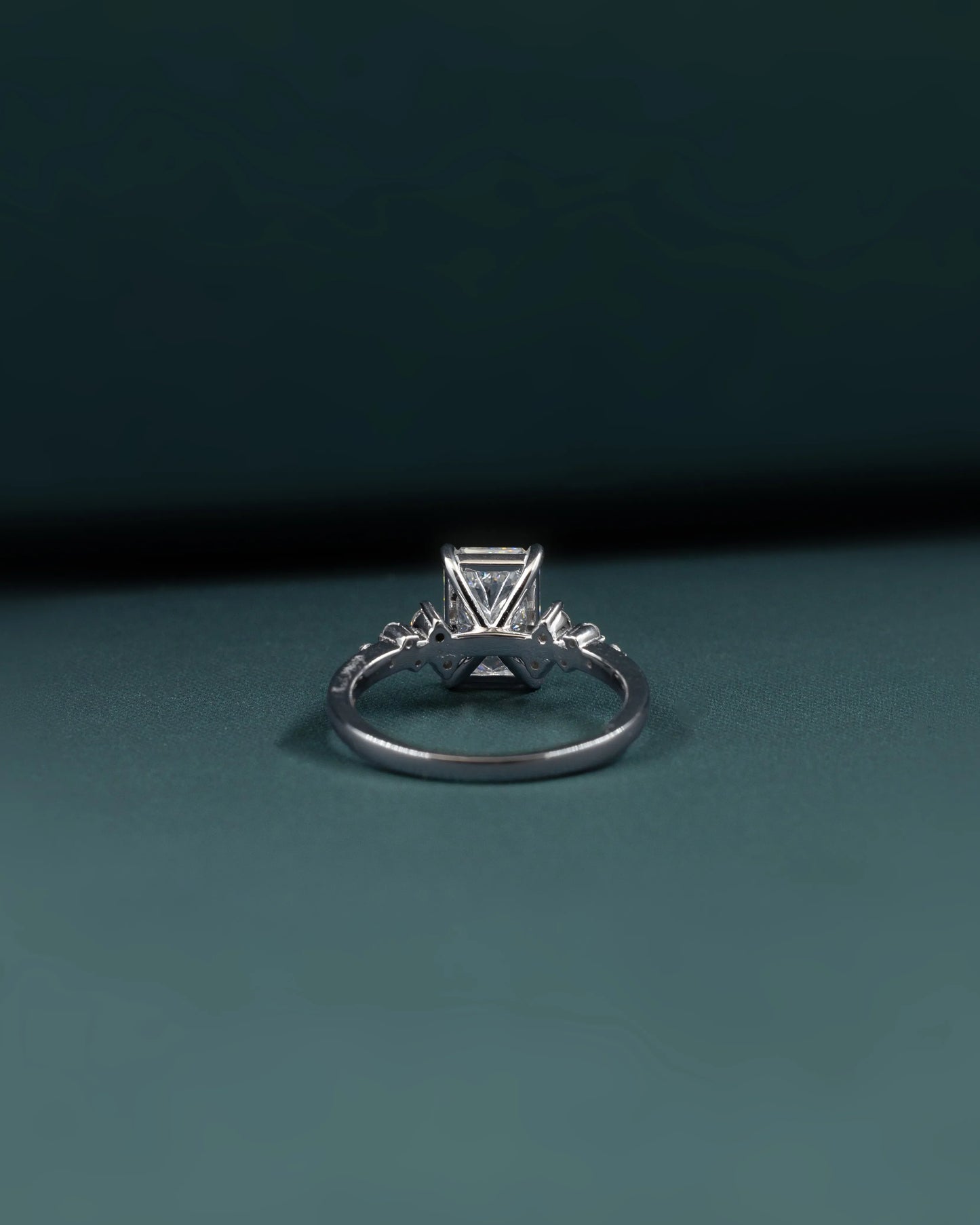2.23 CTW Radiant Cut Floral Accent CVD Lab-Grown Diamond Engagement Ring