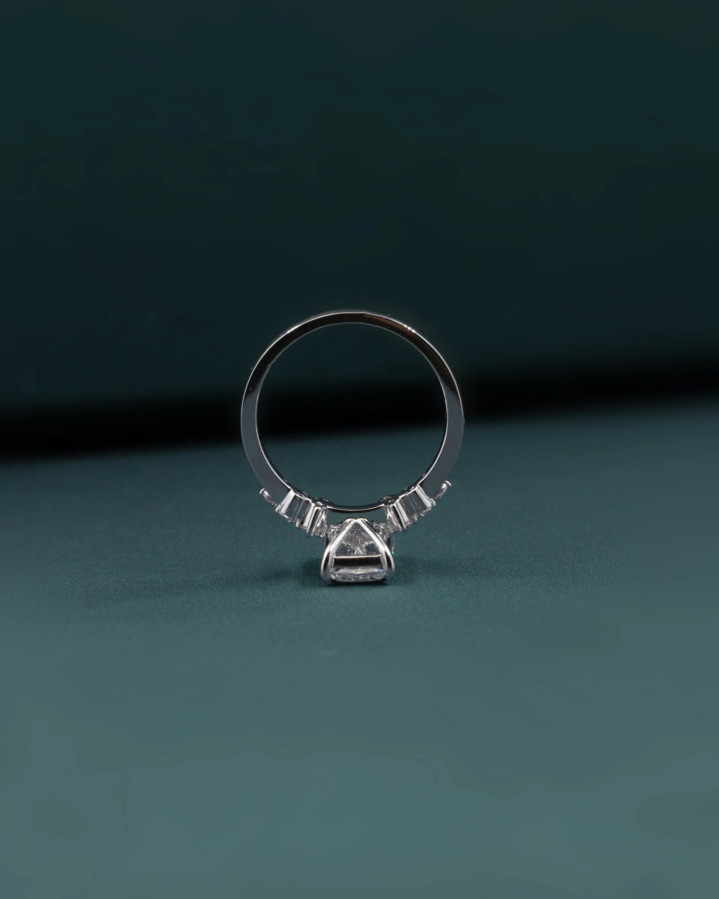 2.23 CTW Radiant Cut Floral Accent CVD Lab-Grown Diamond Engagement Ring