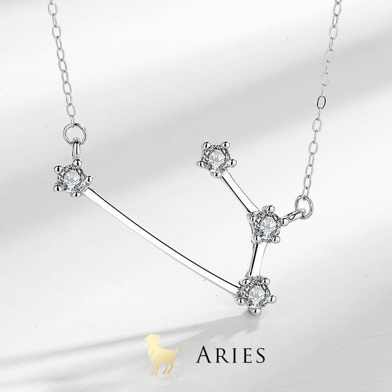 Fortune Jewel 925 Sterling Silver 12 Constellations of the Zodiac Astrology Blessing Necklace Pendant