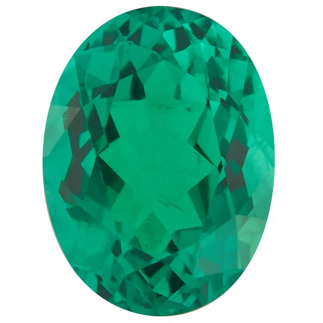 Oval Lab Grown Emerald Loose Stone