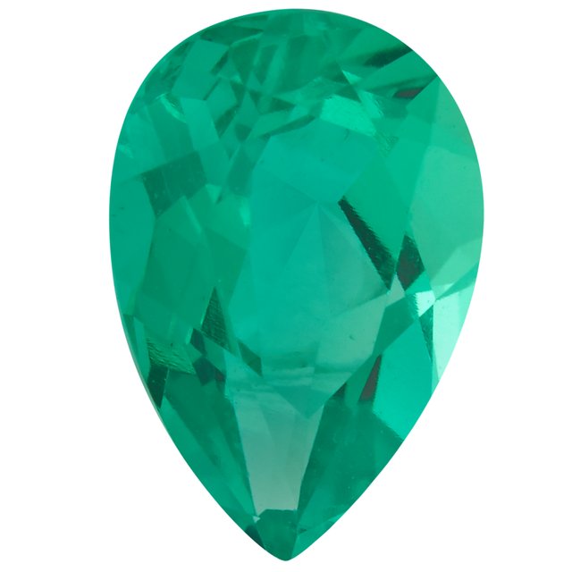 Pear Lab Grown Emerald Loose Stone