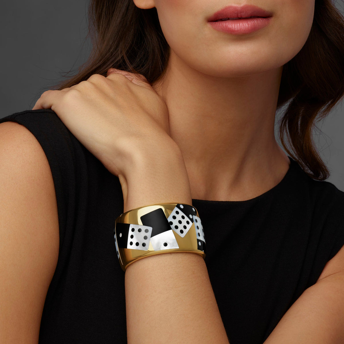 Tiffany & Co. Black Jade and Mother-of-Pearl Dominoes Bracelet