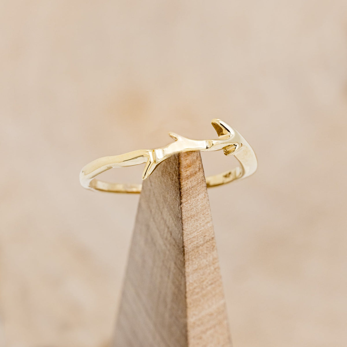 "Artemis" - Spiny Turquoise Engagement Ring With An Antler-Style Stacking Band
