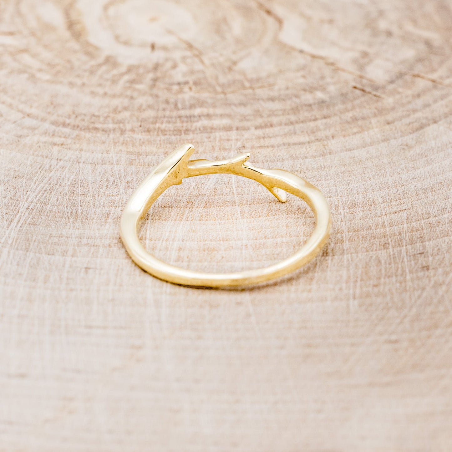 "Artemis" - Spiny Turquoise Engagement Ring With An Antler-Style Stacking Band