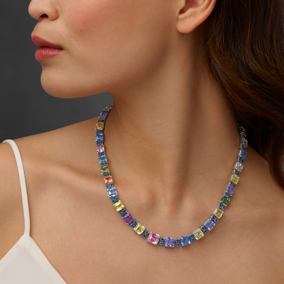 Oscar Heyman Multi-color Sapphire Necklace