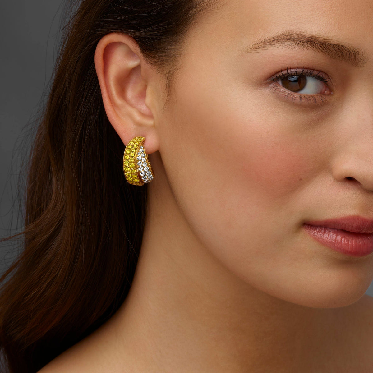 Van Cleef & Arpels Paris Fancy Yellow Diamond  Earrings