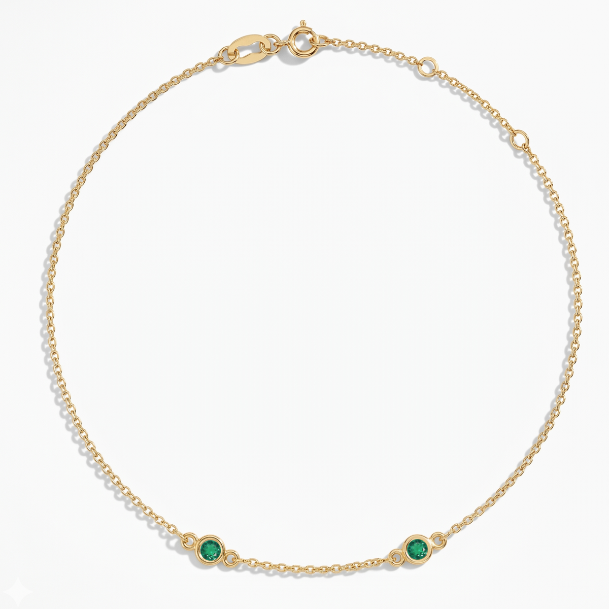 The Two Station Bracelet | Cable Chain