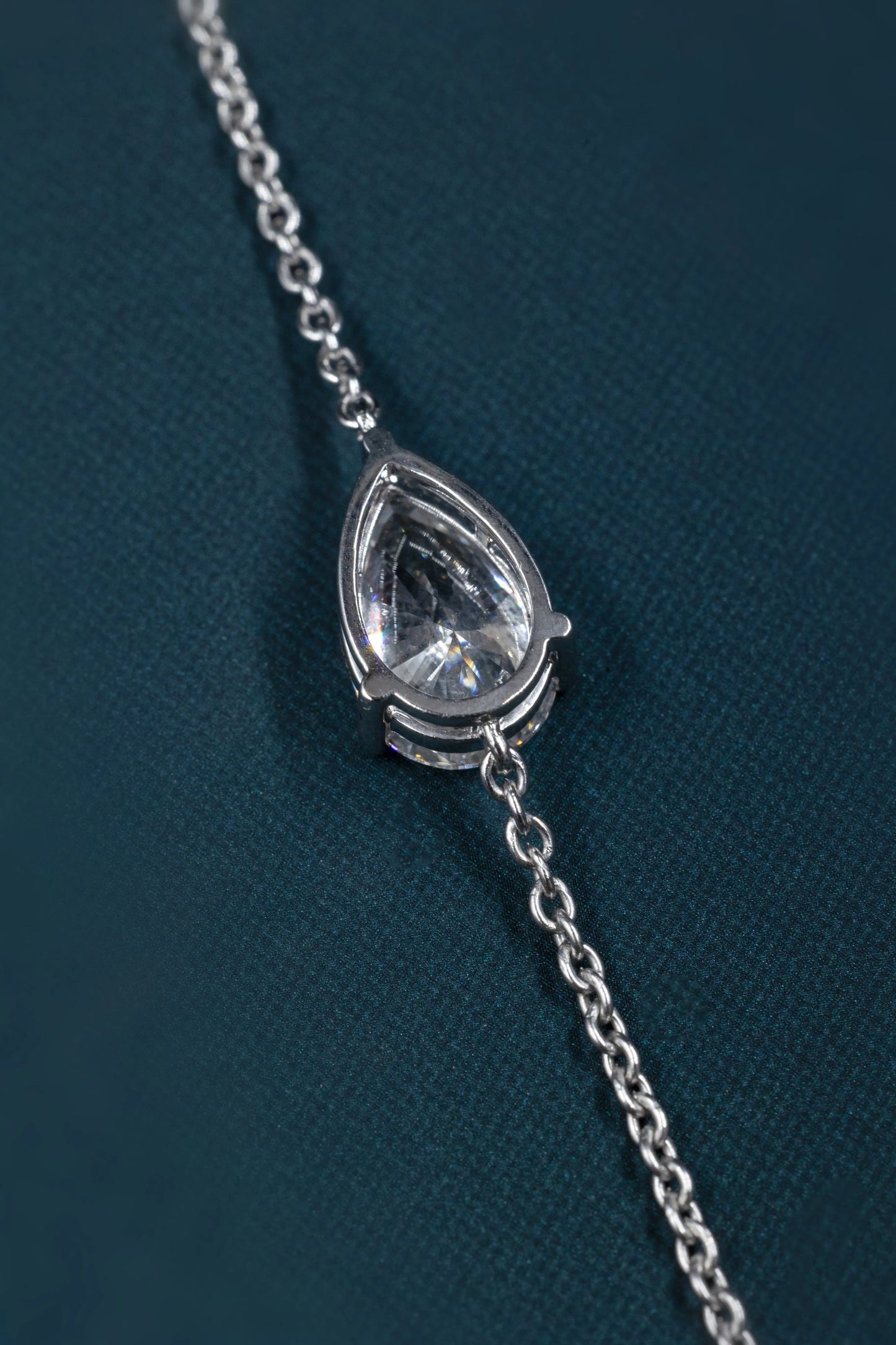 2.01 CT Pear Cut Lab-Grown Diamond Solitaire Pendant Necklace