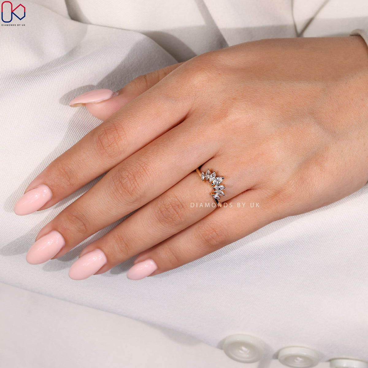 Marquise Cut 7 Stone Diamond Band