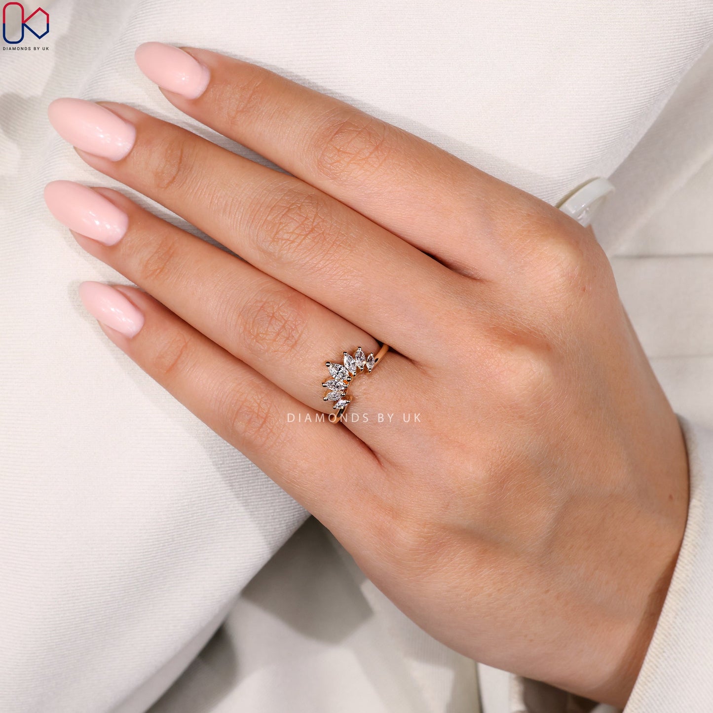 Marquise Cut 7 Stone Diamond Band