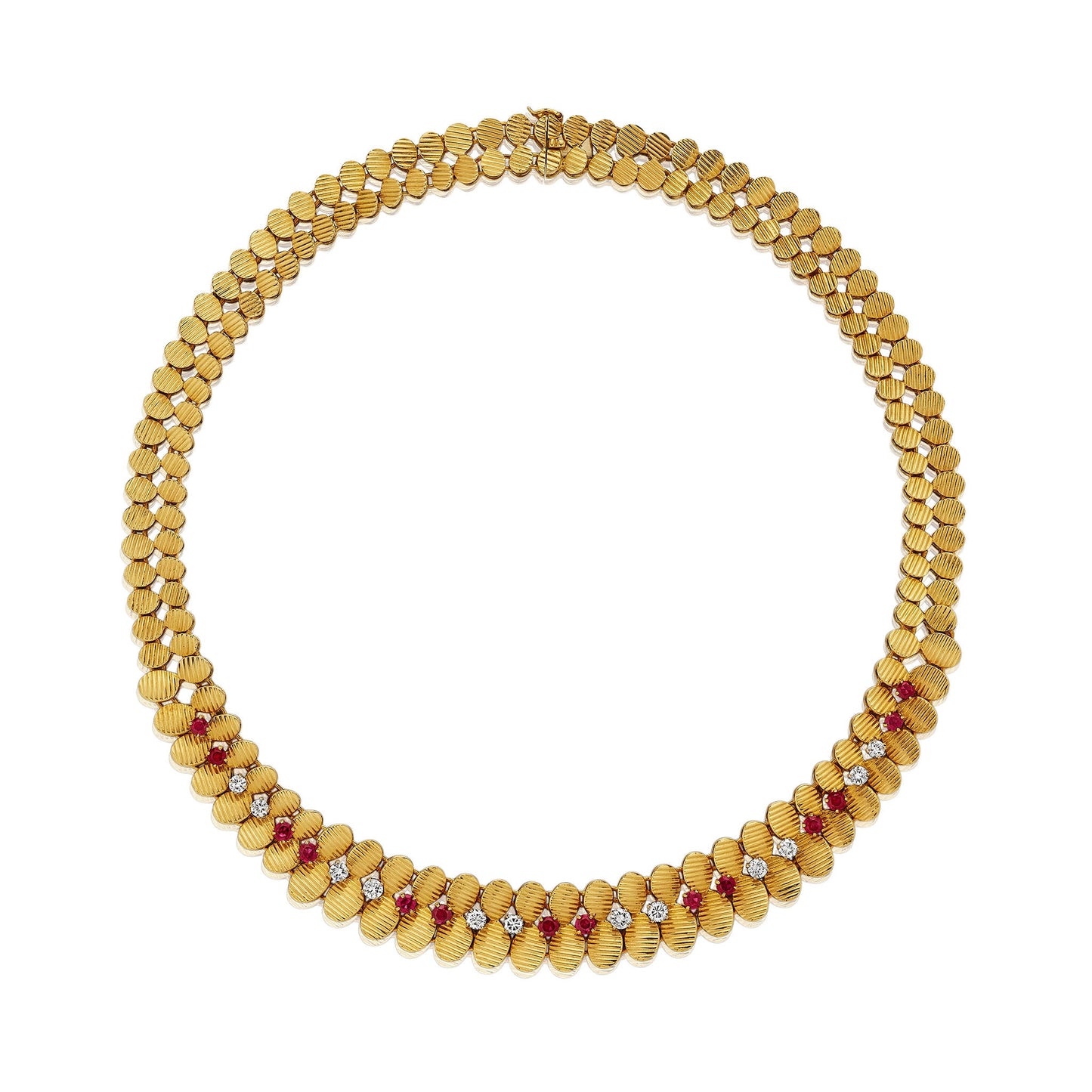 Péry & Fils Mid-Century Ruby and Diamond Suite