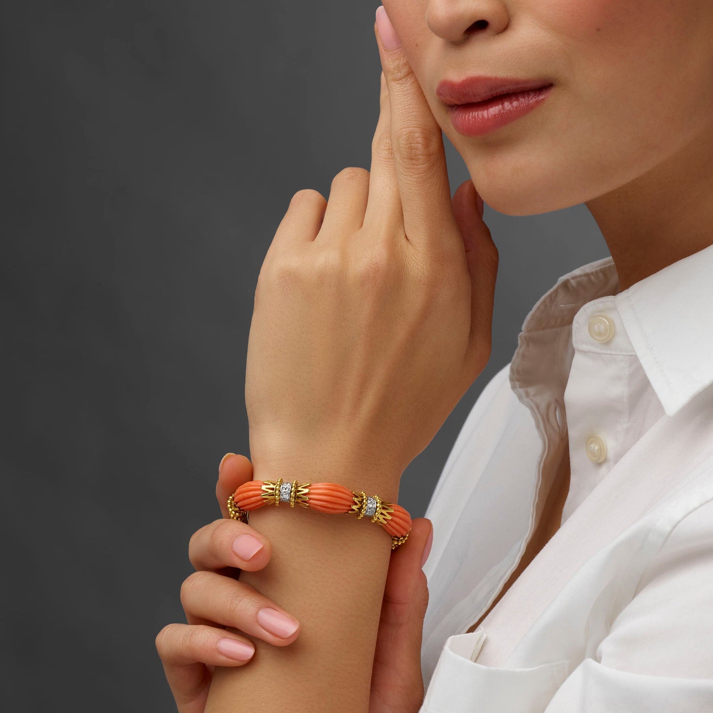 Van Cleef & Arpels Paris Mid-Century Coral Bracelet