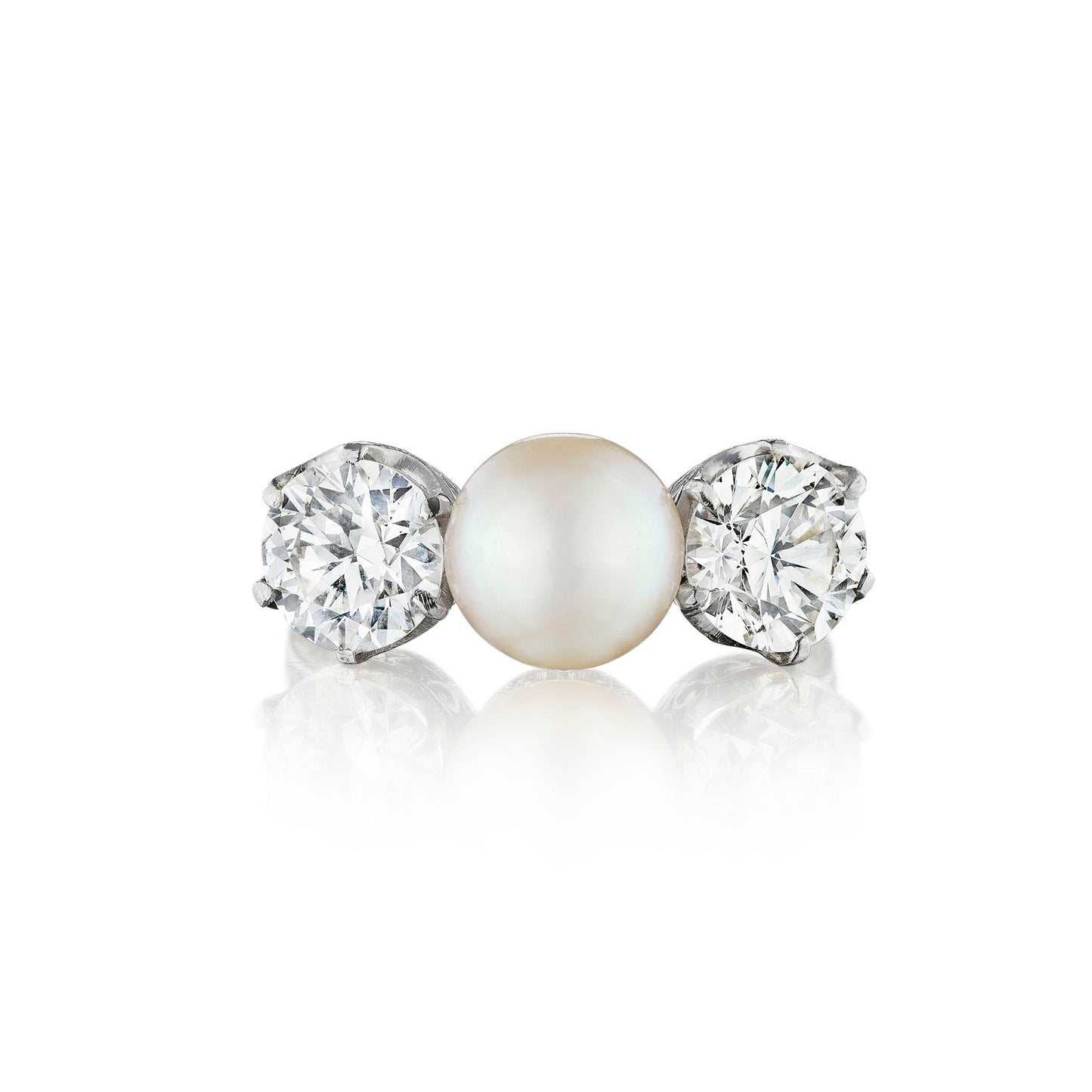 Tiffany & Co. Natural Pearl and Diamond Ring
