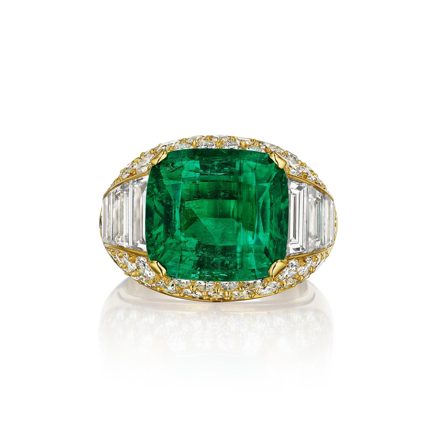 Bulgari "Trombino" Colombian Emerald  Ring