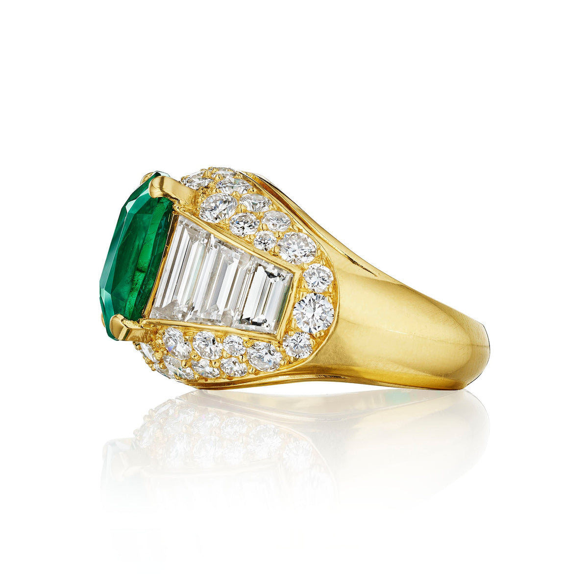 Bulgari "Trombino" Colombian Emerald  Ring