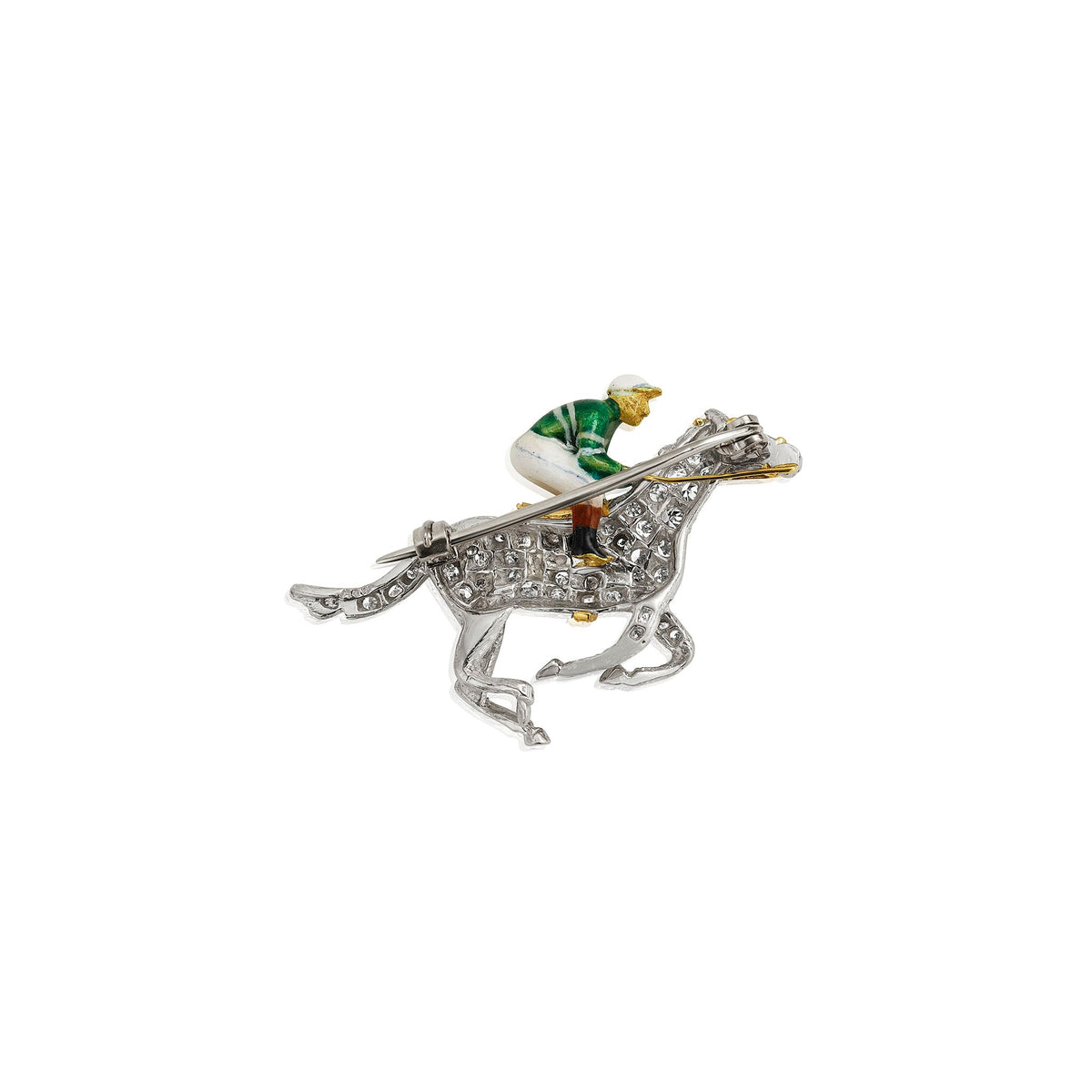 Alabaster & Wilson Horse and Jockey Brooch