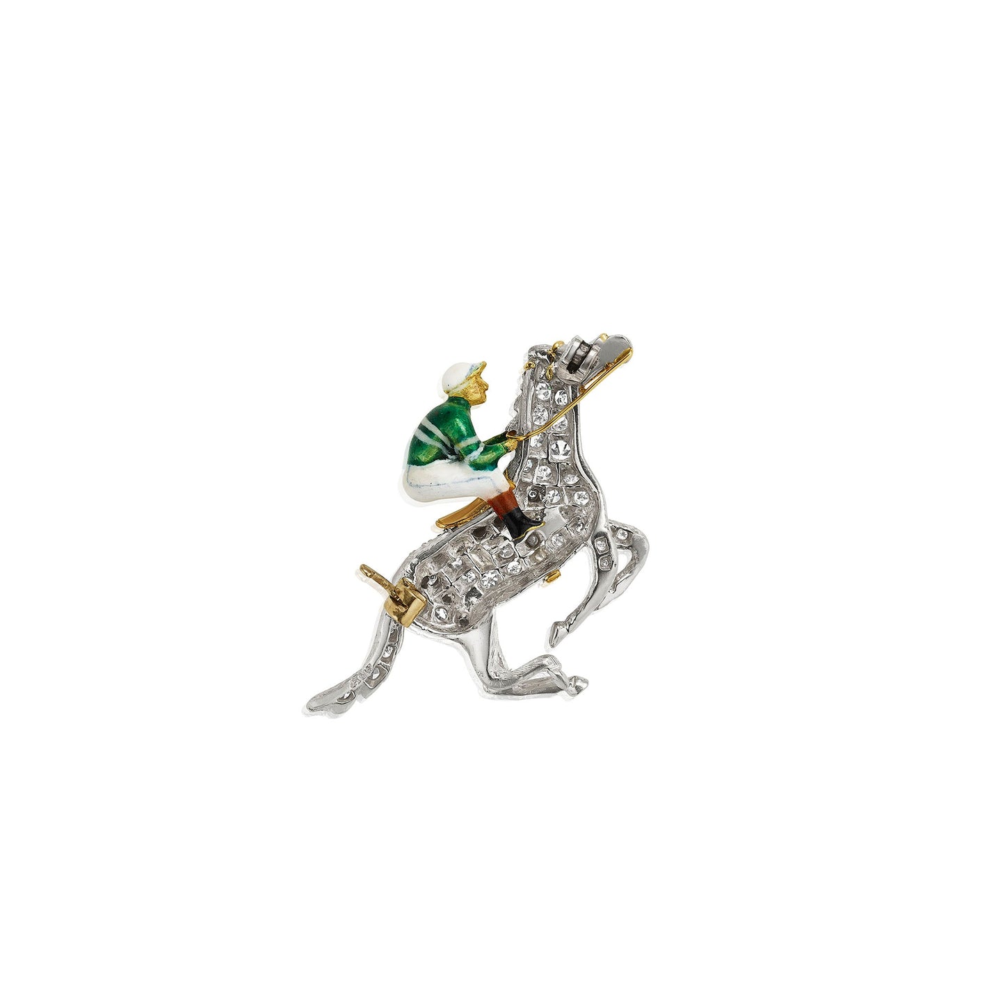 Alabaster & Wilson Horse and Jockey Brooch