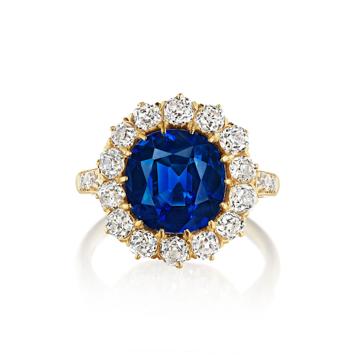 Antique Burma No-Heat Sapphire Ring