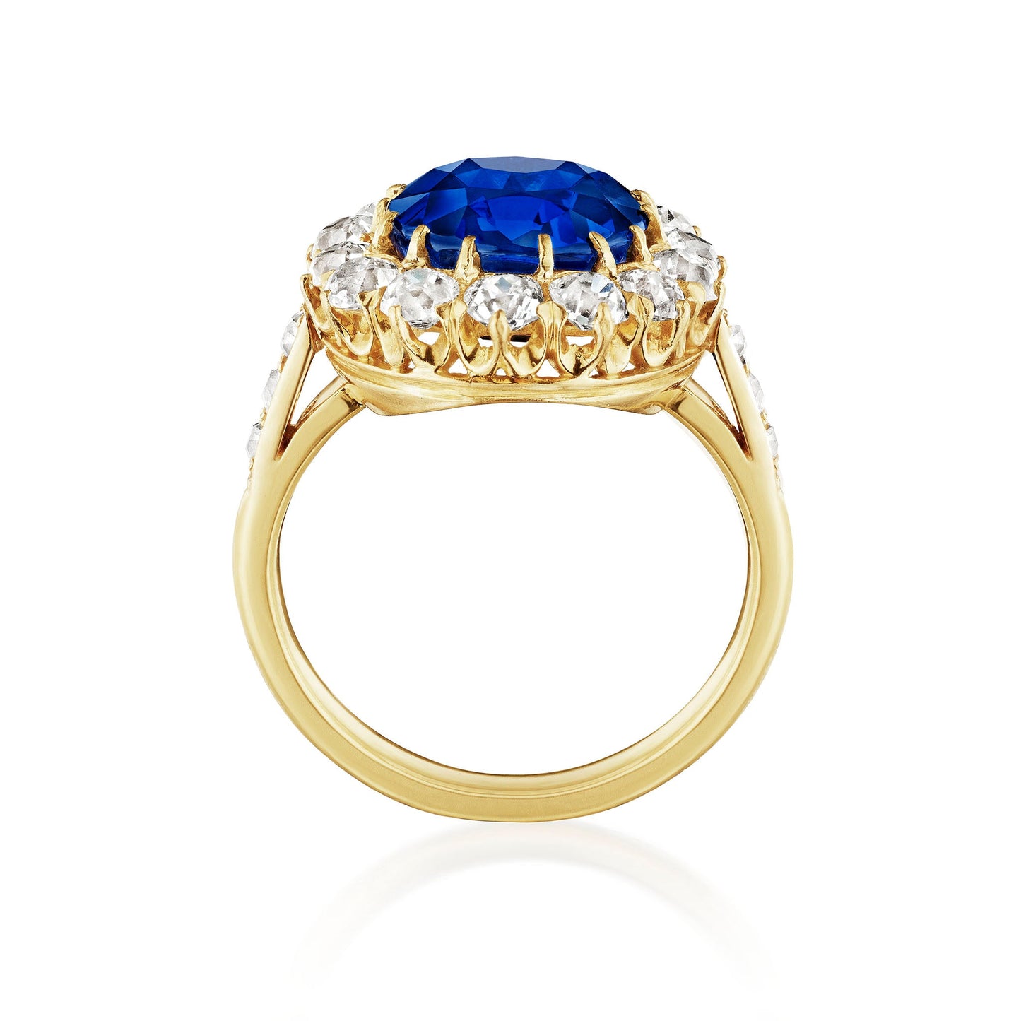 Antique Burma No-Heat Sapphire Ring