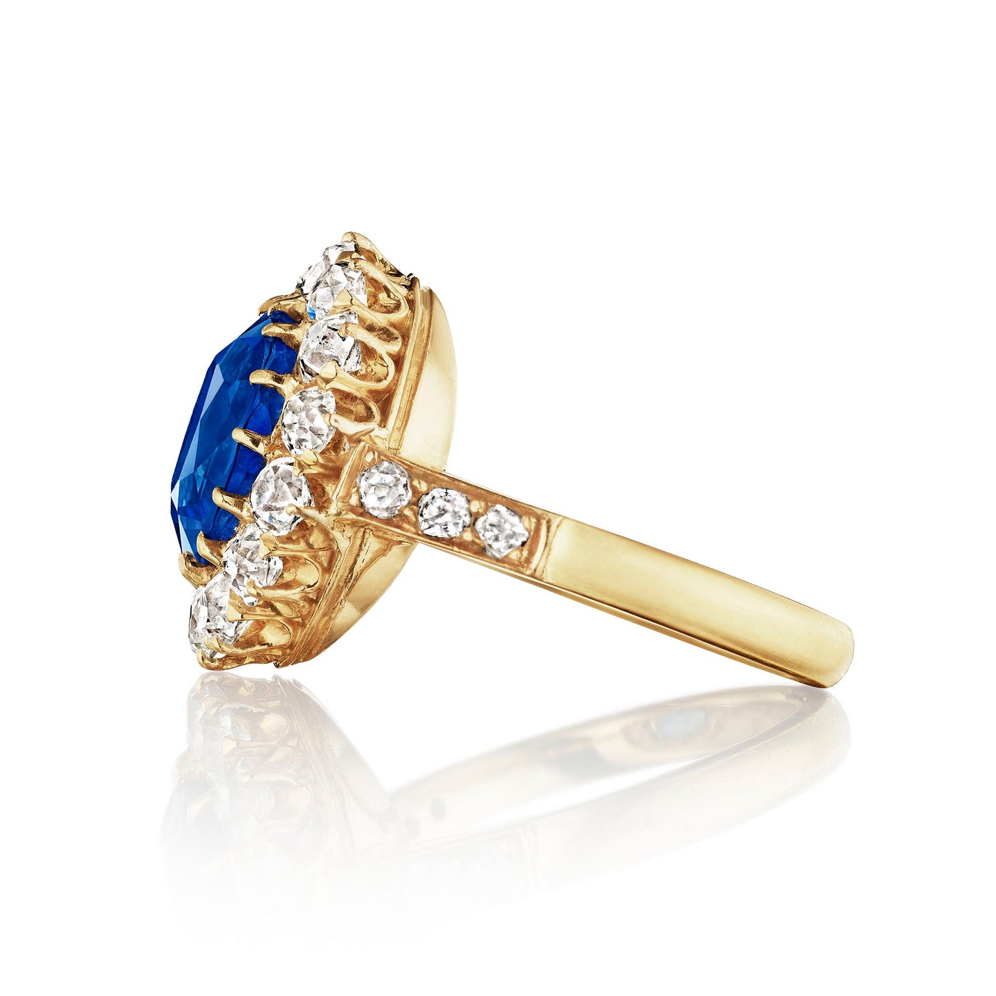 Antique Burma No-Heat Sapphire Ring