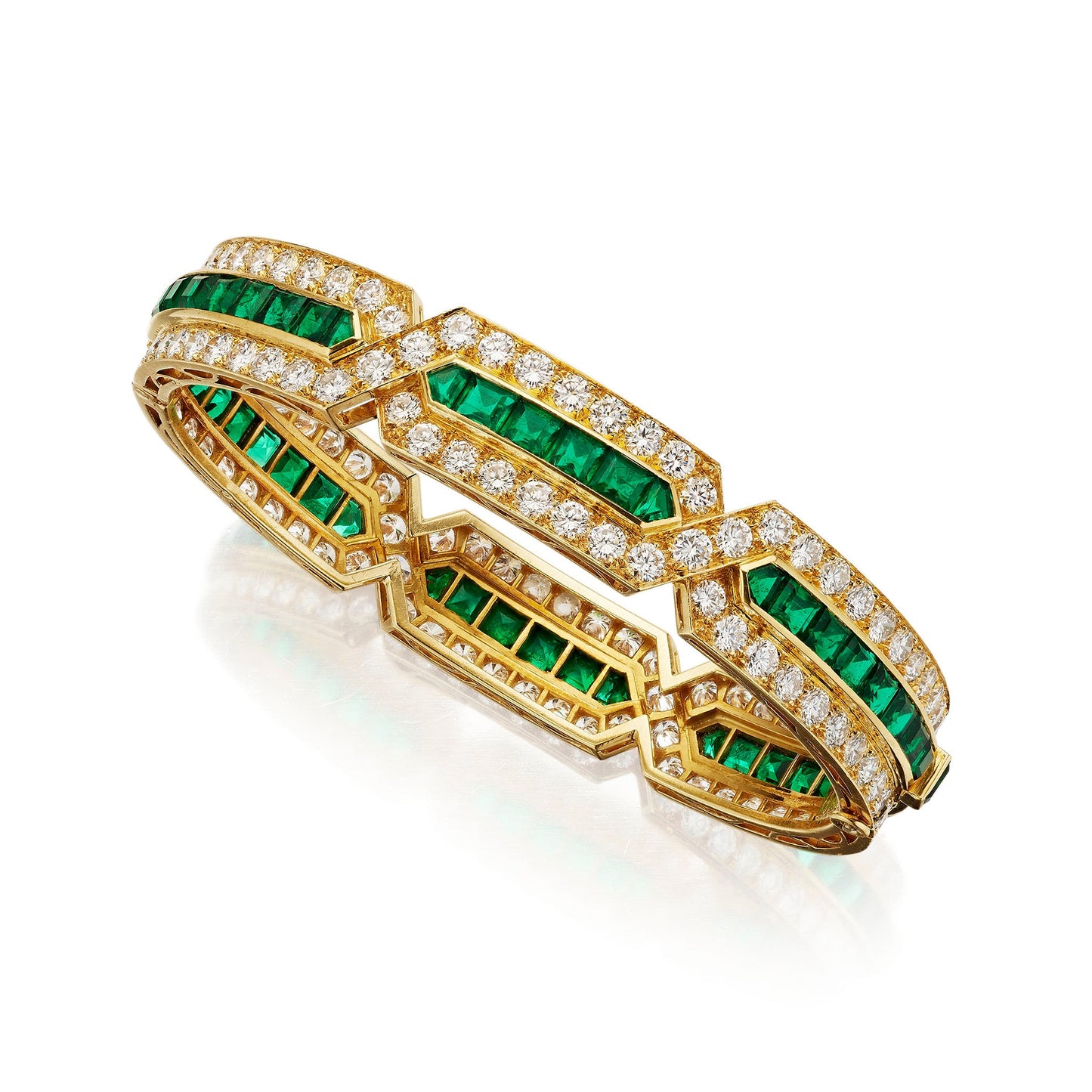 Van Cleef & Arpels Paris Emerald and Diamond Bracelet