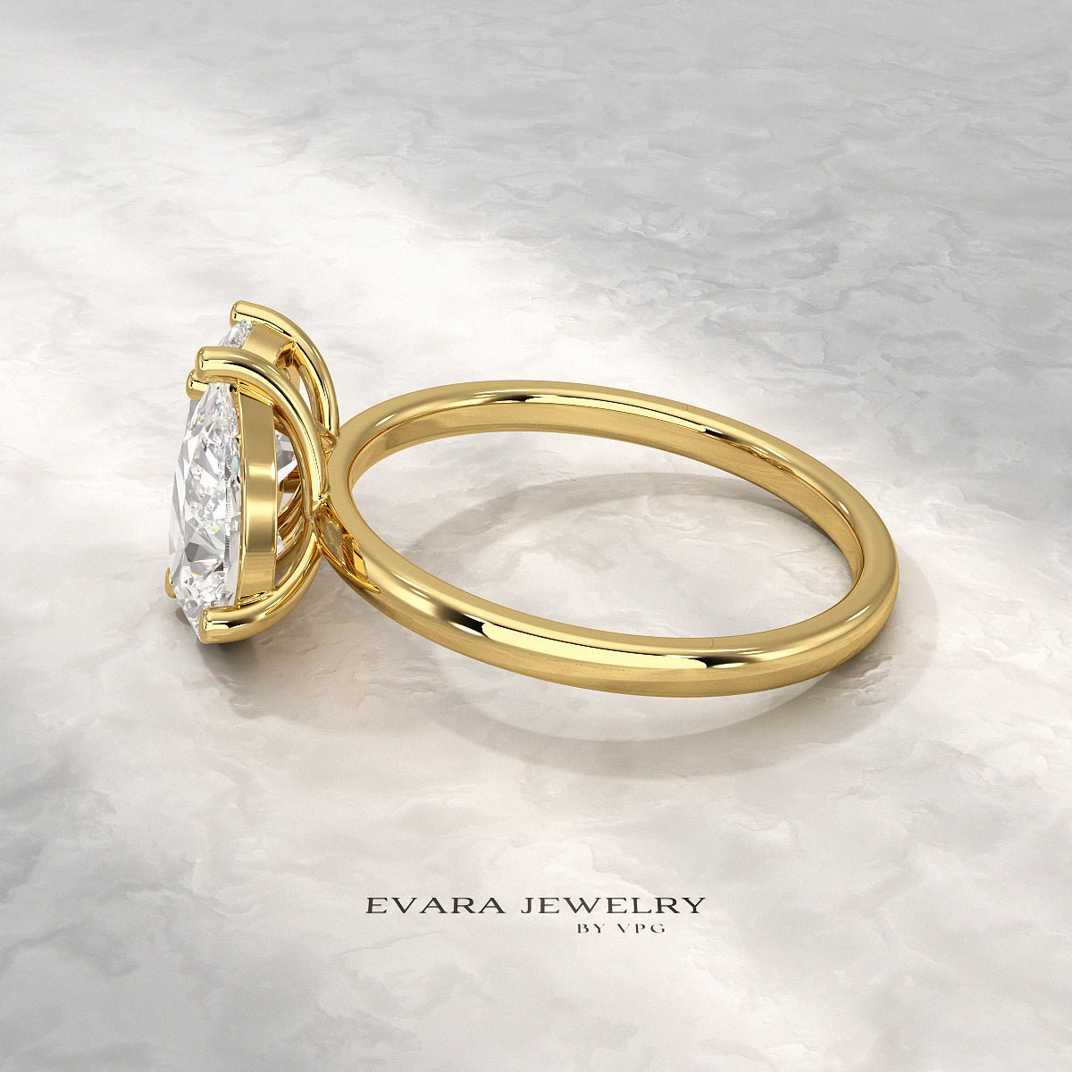 2.25 Carat Oval & Pear Cut Toi Et Moi Two Stone French Ring