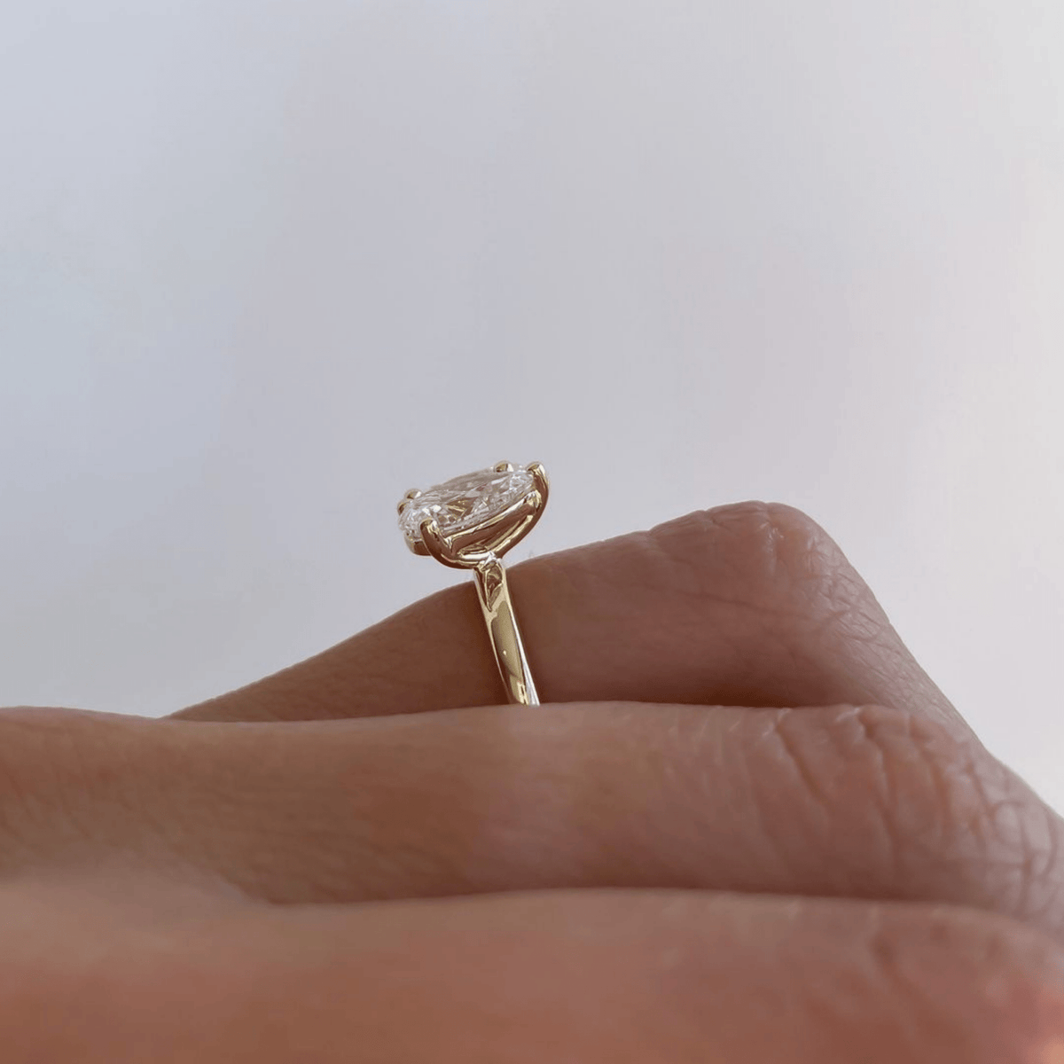 2.25 Carat Oval & Pear Cut Toi Et Moi Two Stone French Ring